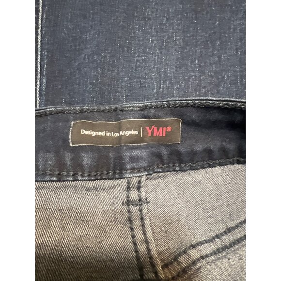 YMI Distressed Flare Leg Jeans Dark Wash No Size Tag See Measurements - Picture 5 of 5